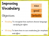 Improving Vocabulary Teaching Resources (slide 2/9)